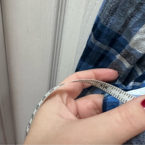 Barbour blue white plaid button down collared shirt top 10 relaxed fit - Picture 6 of 7